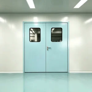 Modern Modular Cleanroom Access Door Powder Coated Steel Hermetic Sealed Door for Food Processing Factory Clean Room