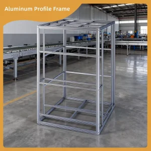 Modern Modular Vertical Cube Aluminum Extrusion Frame Multi Layer Industrial Structure with Clean Appearance