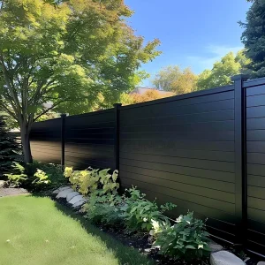 Modern Outdoor Garden Aluminum Horizontal Privacy Slat Fence Secure Modular Fence for Protection