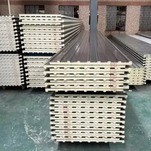 Modern PU Sandwich Metal Aluminum Panels Fireproof Water Resistant Eco Friendly Insulation+Decoration for Cold Room & Hotel Use