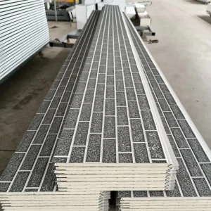 Modern Polyurethane Sandwich Metal Carved Panel Fireproof Waterproof Wall Board for Hotels Warehouses