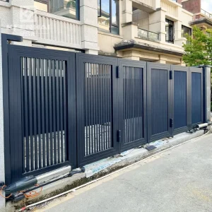 Modern Powder-Coated Aluminum Driveway Gates for Residential Use