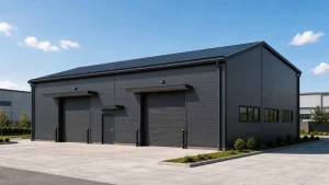 Modern Prefabricated Commercial Workshop Warehouse Steel Structure Building Supermarket Hall Car Shop Park1
