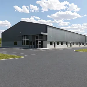 Modern Prefabricated Steel Workshop Warehouse with Sandwich Panel Customizable Steel Structure Building System