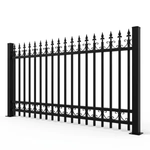 Modern Residential Commercial Easy Installation Powder Coated Durable Weatherproof Metal Zinc Steel Fence