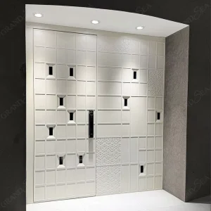 Modern Security Aluminum Metal Doors Residential Front Entry Exterior Door