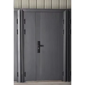 Modern Security Steel Iron Single Double Door Factory Customized Safety Entrance Main Metal Door