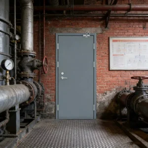 Modern Security USA Certified Hotel Commercial Steel Fire Doors Double Exterior Metal 3 Hour Fire Rating Fire Door