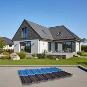 Modern Shingle Stone Coated Metal Roof Tiles Lightweight Strong Roof Sheets for House Villa Warehouse & Park with Long Life Span