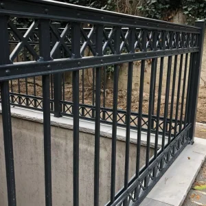 Modern Simple Wrought Iron Balcony Guardrail Metal Railing for Residential Real Estate Terrace
