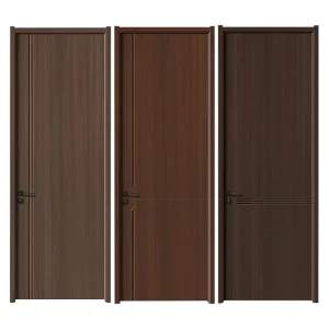 Modern Single Leaf Fireproof Steel Wood Door Security Fire Rated Metal Door Bedroom Villa Commercial Living Room Bathroom