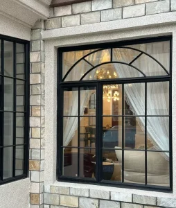 Modern Sliding Translucent French Windows Handle Stainless Steel Louver Curtain Dust-Proof Folding Screen for Outdoor Use