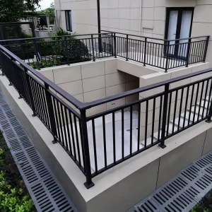Modern Stainless Steel Aluminum Railing System Powder Coated Metal Frame Stair Railing Courtyard Balcony Rust Resistant DIY