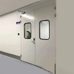 Modern Stainless Steel Hospital Clean Room Swing Doors for ICU Use Hospital Negative Pressure Doors