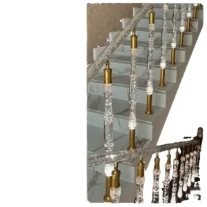 Modern Stainless Steel Railings for Indoor Steel Staircases Guide Rails for Villas