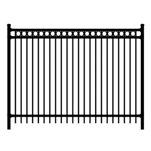 Modern Steel Metal Picket Ornamental Fence Security Fence Galvanized Iron Wrought Steel Panel