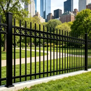 Modern Steel Picket Fencing Panels Outdoor Metal Garden Fence Panels