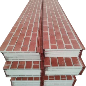 Modern Steel Structure Brick Looking Sandwich Water Fire Resistant Hotel Exterior Wall Cladding System Prefab House Warehouse
