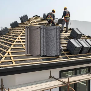 Modern Stone Coated Metal Roof Tiles Waterproof Durable Roofing Sheets for Hotels Apartments Africa Southeast Asia Europe