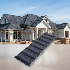 Modern Stone Coated Metal Roofing Tiles for Warehouse & Workshop Use Building Materials Supplier with Long Life Span