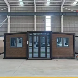 Modern Style 20ft Tiny Home Expandable Container House Double Wing Modular Folding Prefab House for 40ft Backyard Use
