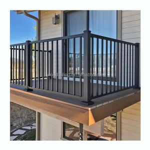 Modern Style Aluminum Fence Balcony Roof Terrace Balustrades Handrail Deck Railing