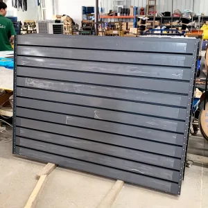 Modern Style Aluminum Fence Panel with Customized Louver Design Powder Coated Finish 8ft Height Easily Assembled