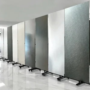 Modern Style Bamboo Charcoal Wood Veneer Carbon Crystal Fiber Wall Panel Interior Decorative PVC Wall Panel for Hotels Gym Villa