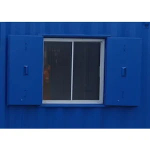 Modern Style Double Opening Steel Anti vandal Vent Window Shutters for Shipping Container Security