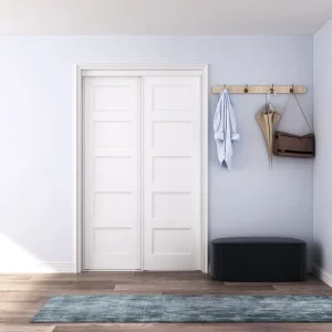 Modern Style MDF Hollow Core Flush Door with Sound Insulation Smooth Surface Side Opening Finished Interior Design