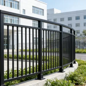 Modern Style Metal Railing Aluminum Alloy Custom Length Low Maintenance Entrance Metal Fence for Balcony Garden Courtyard