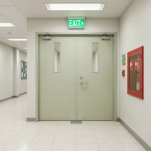 Modern Style Side Opening Safety Steel Fire Rated Door for Hospital School Library Workshop