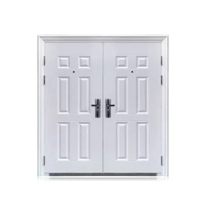 Modern Style White Steel Security Metal Door Anti Theft Interior Door for Apartment Bedroom Hospital Hotel School