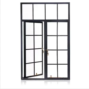 Modern Style Window with Grill Design Steel Crittal Doors Steel Wrought Iron Window