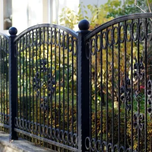 Modern Style Wrought Iron Railing Stair Balcony Decorative Metal Guardrail Custom Outdoor Use