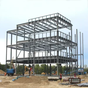 Modern Two Story Steel Structure Building Industrial Design for Office Workshop Supermarket Carport Park Kitchen Bathroom Use