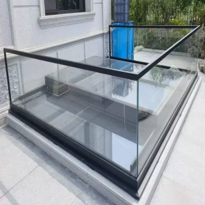 Modern U Channel Aluminium Profile Glass Railing Balustrades Handrails Garde Corps Balcony Kits Rust Resistant Easy Install