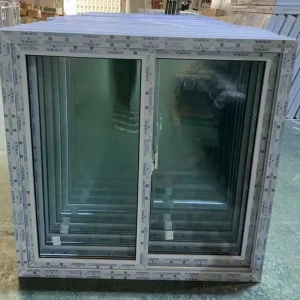 Modern UPVC Sliding Doors and Windows Set with Double Glazed PVC Roller Blind Soundproof for Apartment and Hotel Use