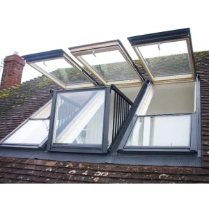 Modern Vertical Skylight Windows with Toughened Glass for Villa and Apartment Roof Ventilation and Lighting