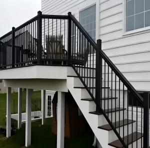 Modern Villa Picket Balustrades Stainless Steel Aluminum Alloy Extruded Balcony Stair Railing DIY Installation Rust Courtyard