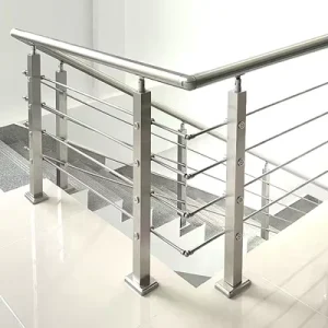 Modern Villa Stainless Steel 304 316 Rust Resistant Exterior Handrail Decking Balustrade Outdoor Baluster Crossbar Railing Post
