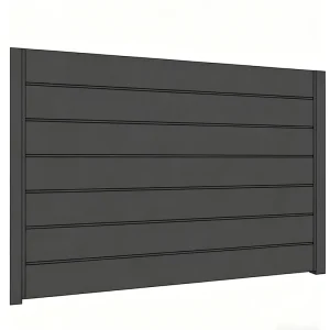 Modern Weatherproof 6-Foot Security Fence with Powder-Coated Aluminum Blade Panels for Outdoor Balcony Garden Privacy
