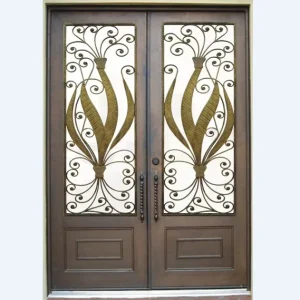 Modern Wrought Iron Steel Garden Gate for Outdoor House Decoration