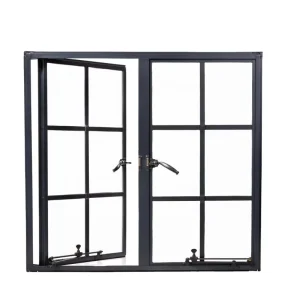 Modern Wrought Iron Window Manufacture with Grill Design Casement Windows