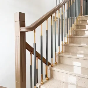 Modern luxurious metal staircase railings suitable for villa indoor staircase handrails customizable
