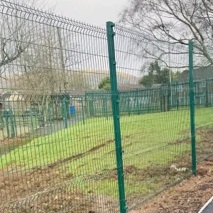 Modular 3D Fence Panels 6 Feet Iron Galvanized Surface