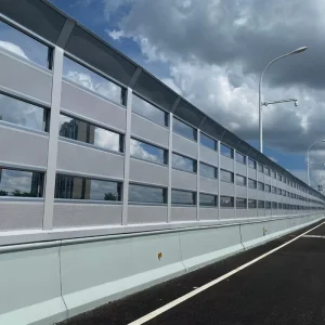 Modular Acoustic Noise Barrier System for Highways and Commercial Areas