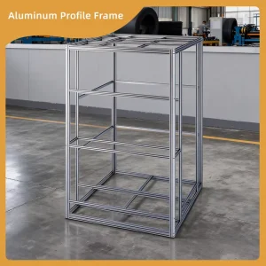 Modular Boltless Assembly Vertical Cube Aluminum Profile Frame Lightweight Modular Industrial Skeleton
