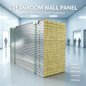 Modular Cleanroom Wall Panels GMP Metal Sandwich Partition Board Lightweight Insulated Clean Room Roof Panel Building Material