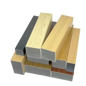 Modular Expanded Metal Ceiling Panels with Artistic Strip Design Waterproof Modern Office Building Solution